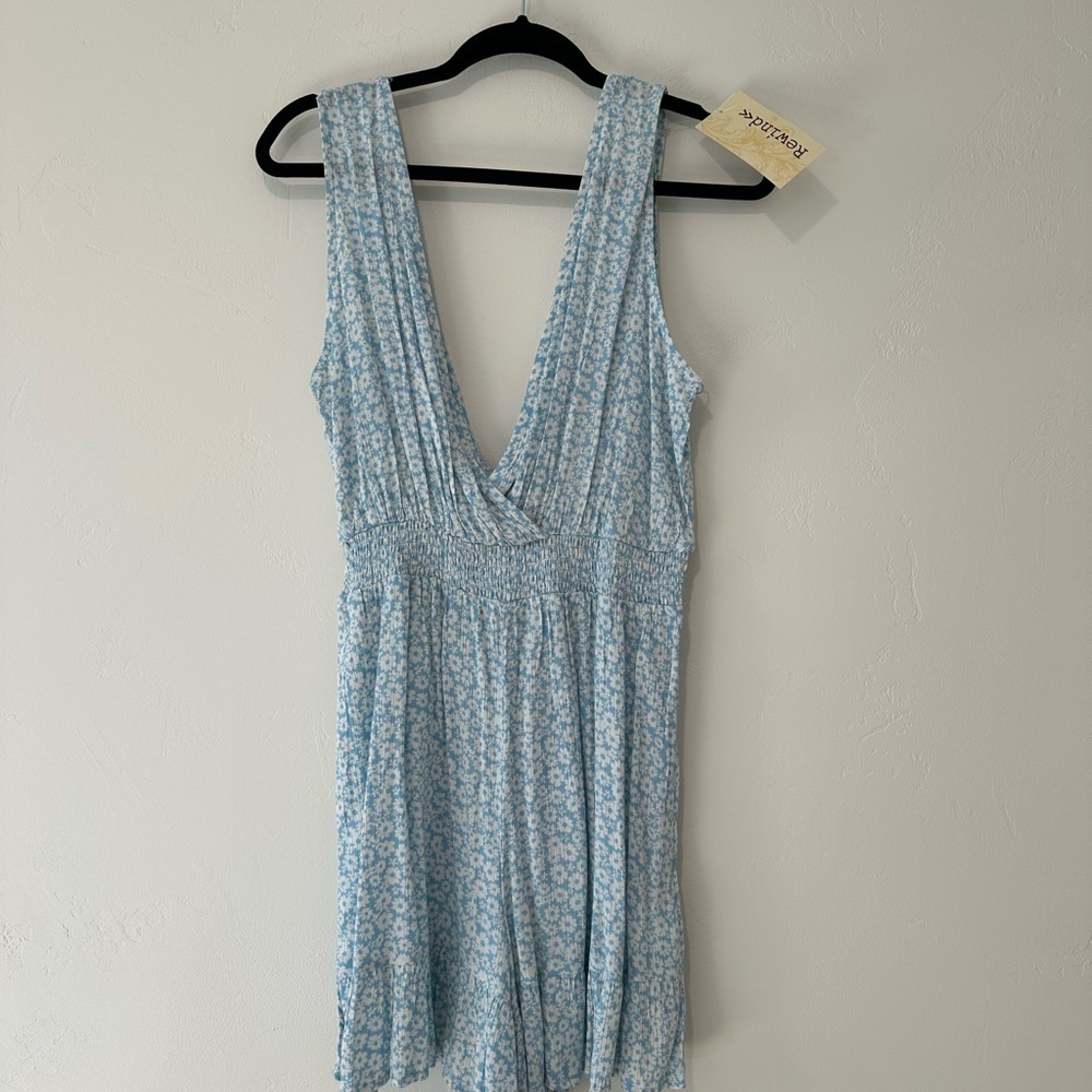Light Blue Floral Romper